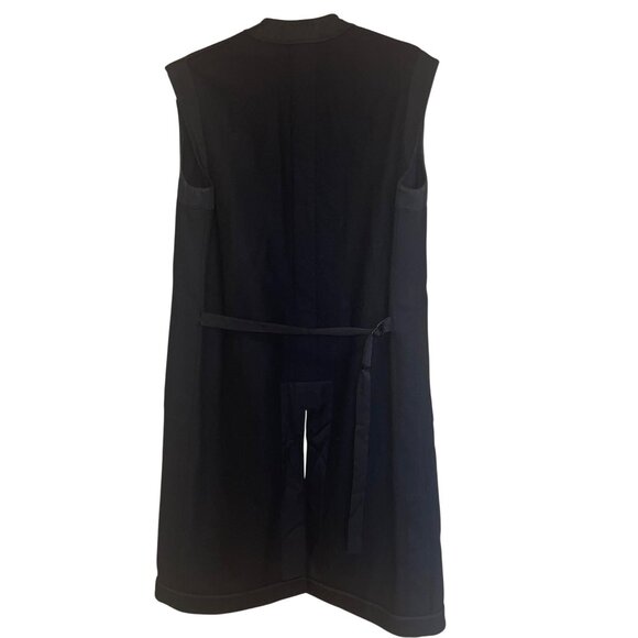 All Saints Womens Vest Size Small Black Bound Sleeveless Longline Wool - Picture 2 of 12